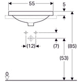 Pesuallas Geberit Variform 550x400x178 mm Ilman ylivuotoa ja hanareikää - KarelianStore