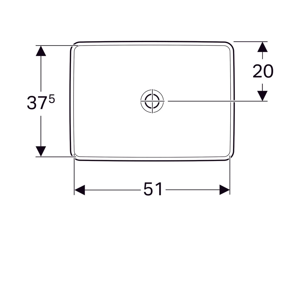 Pesuallas Geberit Variform 550x400x178 mm Ilman ylivuotoa ja hanareikää - KarelianStore