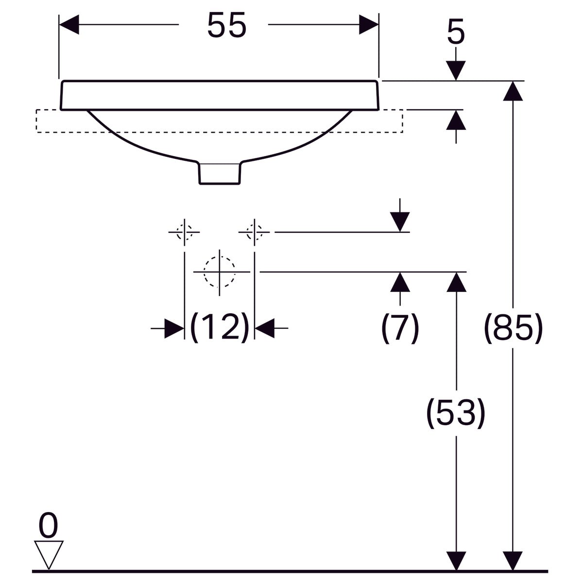 Pesuallas Geberit Variform 550x450x178 mm - KarelianStore