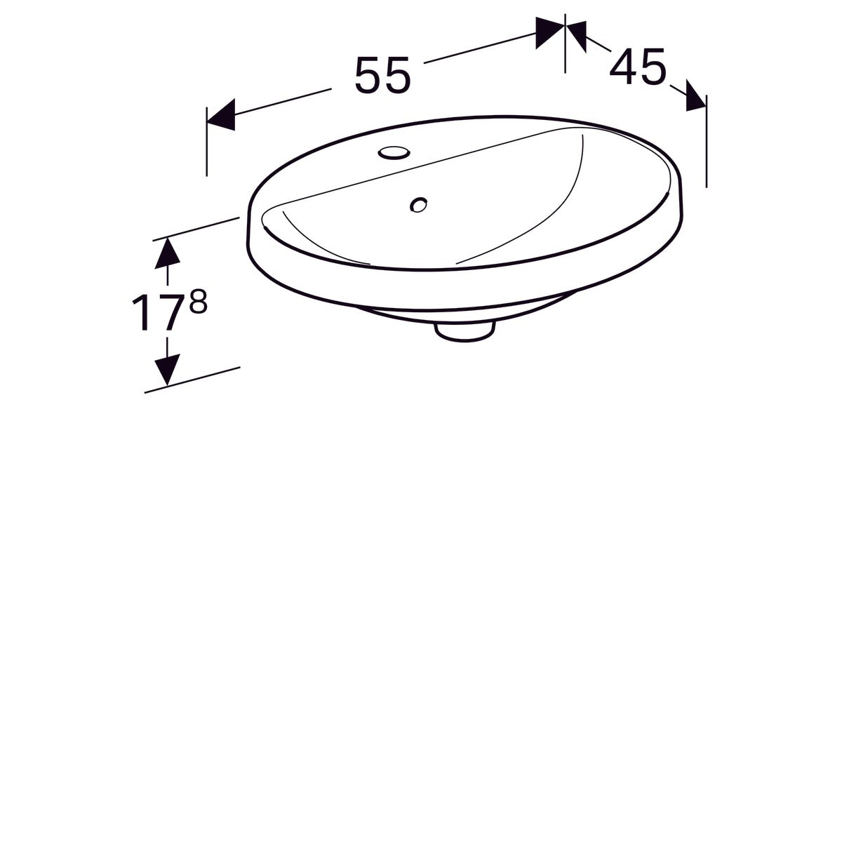 Pesuallas Geberit Variform 550x450x178 mm - KarelianStore