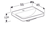 Pesuallas Geberit Variform 550x450x178 mm Ilman ylivuotoa - KarelianStore