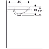 Pesuallas Geberit Variform 550x450x178 mm Ilman ylivuotoa - KarelianStore