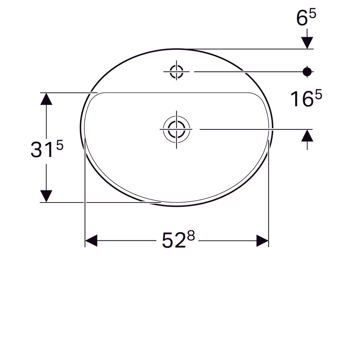 Pesuallas Geberit Variform 550x450x178 mm Ilman ylivuotoa - KarelianStore
