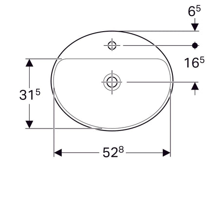 Pesuallas Geberit Variform 550x450x178 mm Ilman ylivuotoa - KarelianStore