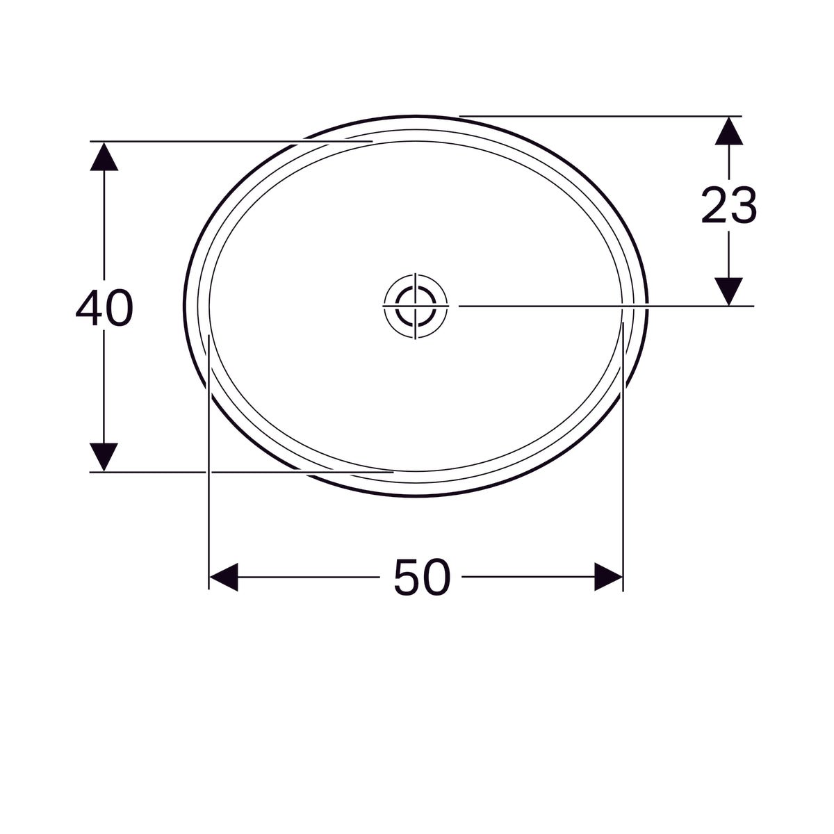 Pesuallas Geberit Variform 560x460x180 mm Tason Alle Ilman ylivuotoa - KarelianStore