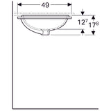 Pesuallas Geberit Variform 580x490x178 mm Tason Alle Ilman ylivuotoa - KarelianStore