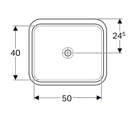 Pesuallas Geberit Variform 580x490x178 mm Tason Alle Ilman ylivuotoa - KarelianStore