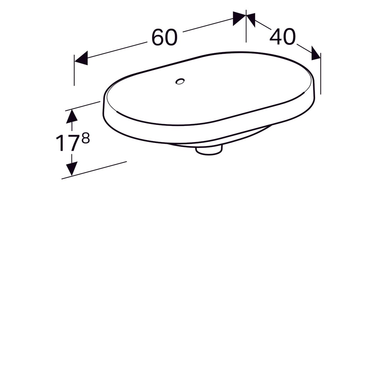 Pesuallas Geberit Variform 600x400x178 mm - KarelianStore