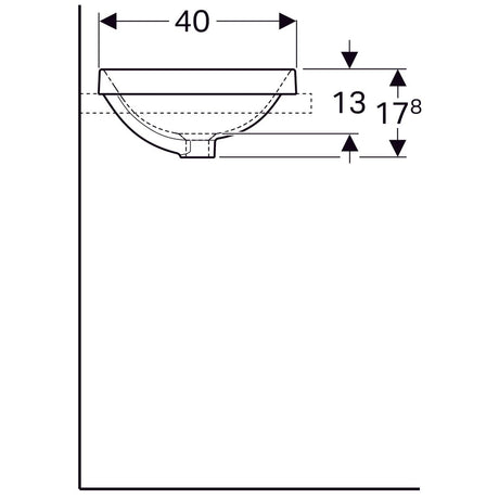 Pesuallas Geberit Variform 600x400x178 mm Ilman ylivuotoa ja hanareikää - KarelianStore