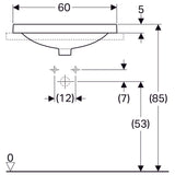 Pesuallas Geberit Variform 600x400x178 mm Ilman ylivuotoa ja hanareikää - KarelianStore
