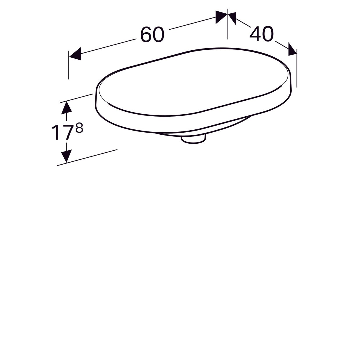 Pesuallas Geberit Variform 600x400x178 mm Ilman ylivuotoa ja hanareikää - KarelianStore