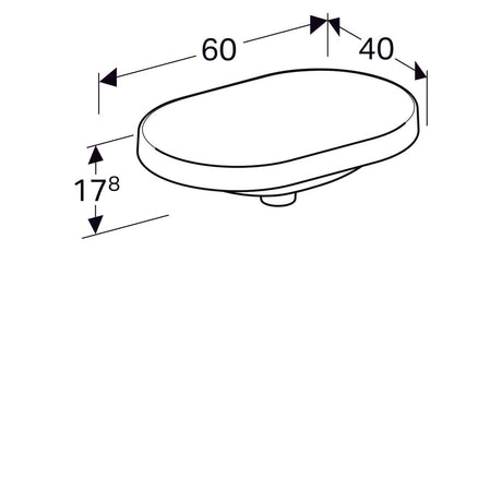 Pesuallas Geberit Variform 600x400x178 mm Ilman ylivuotoa ja hanareikää - KarelianStore
