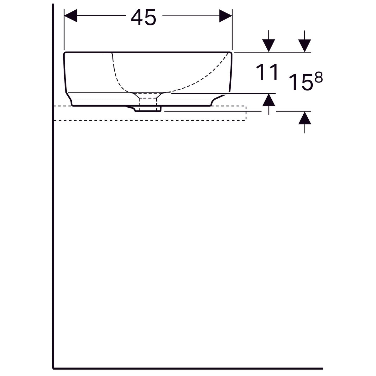 Pesuallas Geberit Variform 600x450x158 mm - KarelianStore
