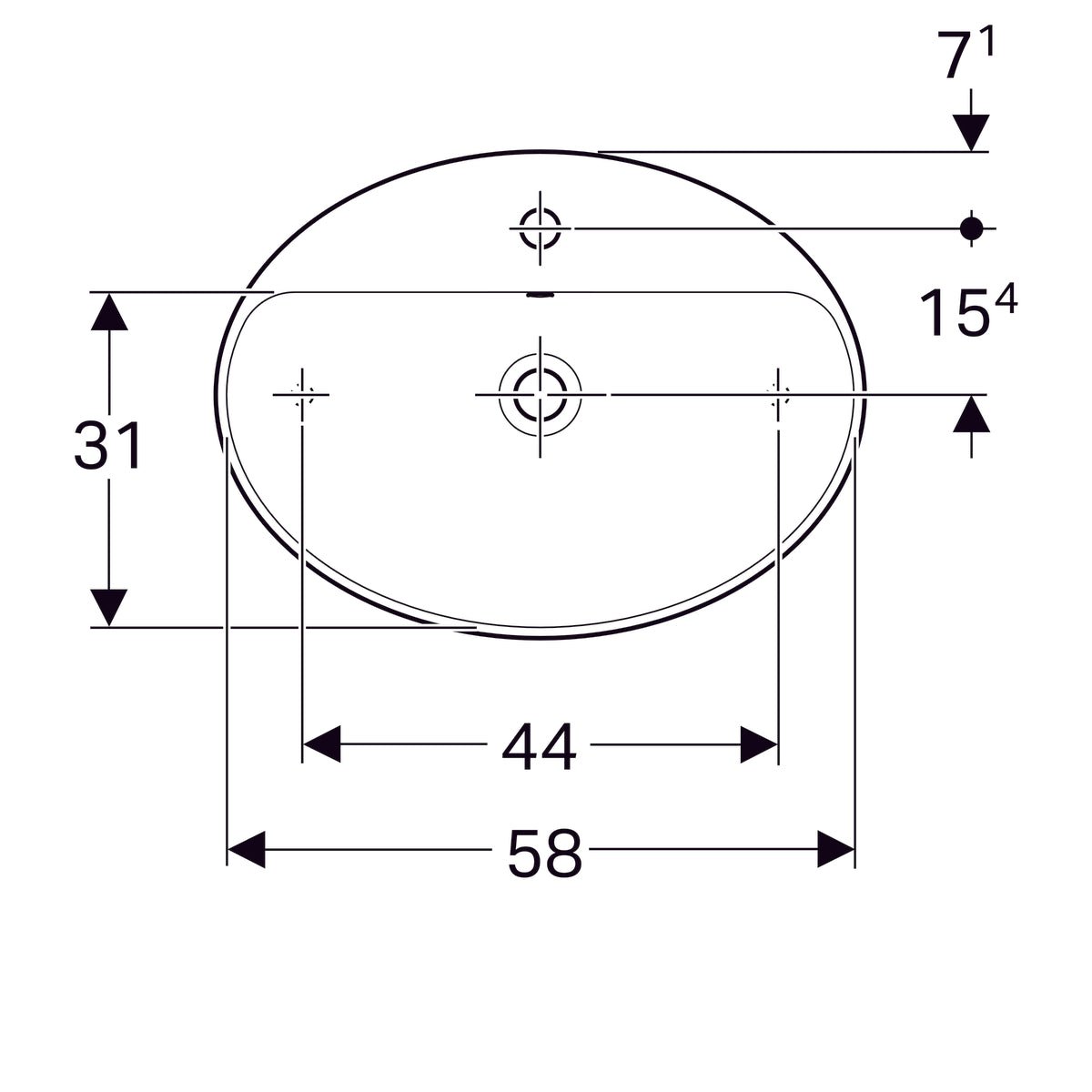 Pesuallas Geberit Variform 600x450x158 mm - KarelianStore