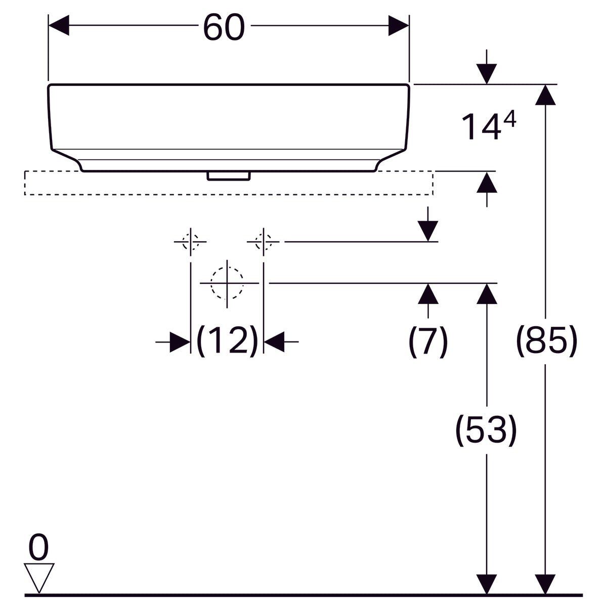 Pesuallas Geberit Variform 600x450x158 mm - KarelianStore