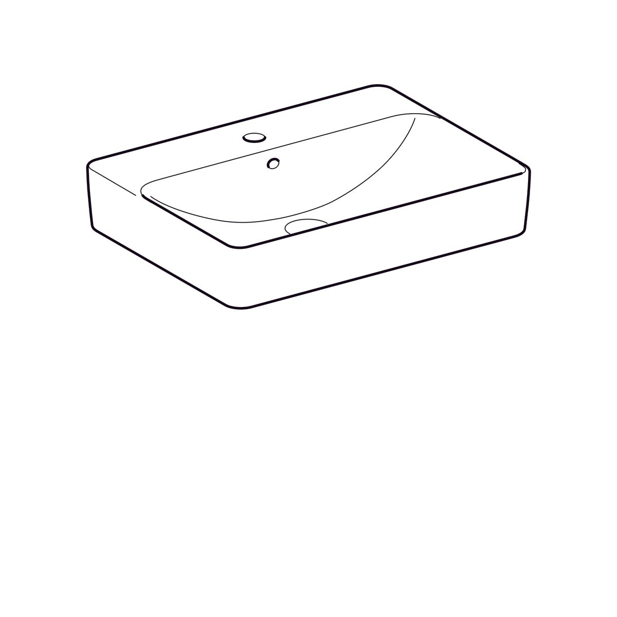 Pesuallas Geberit Variform 600x450x158 mm Hanareiällä ja ylivuodolla - KarelianStore