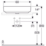 Pesuallas Geberit Variform 600x450x158 mm Hanareiällä ja ylivuodolla - KarelianStore
