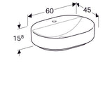 Pesuallas Geberit Variform 600x450x158 mm Ilman ylivuotoa - KarelianStore
