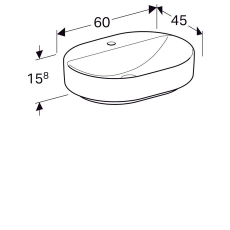 Pesuallas Geberit Variform 600x450x158 mm Ilman ylivuotoa - KarelianStore