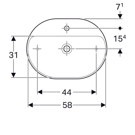 Pesuallas Geberit Variform 600x450x158 mm Ilman ylivuotoa - KarelianStore