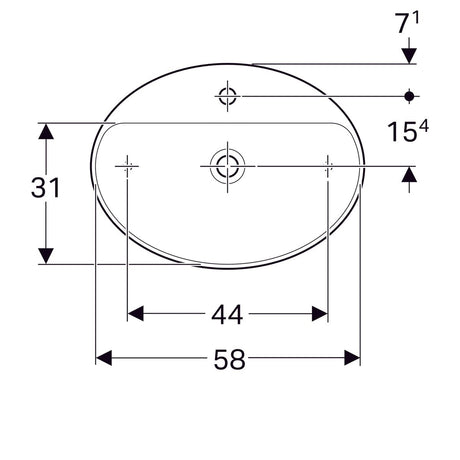 Pesuallas Geberit Variform 600x450x158 mm Ilman ylivuotoa - KarelianStore