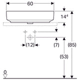 Pesuallas Geberit Variform 600x450x158 mm Ilman ylivuotoa - KarelianStore
