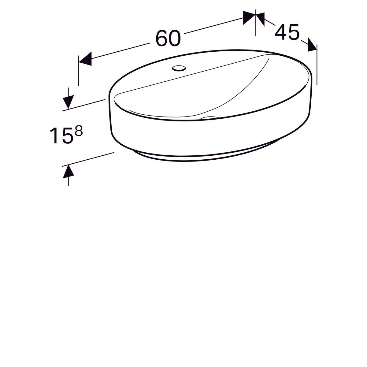 Pesuallas Geberit Variform 600x450x158 mm Ilman ylivuotoa - KarelianStore