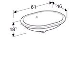Pesuallas Geberit Variform 625x490x180 mm Tason Alle - KarelianStore