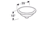 Pesuallas Geberit Variform Keratect 405x420x180 mm Tason Alle Ilman ylivuotoa - KarelianStore