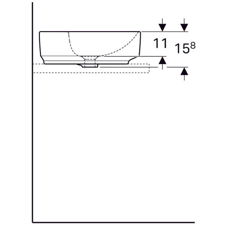 Pesuallas Geberit Variform Keratect 450x450x158 mm - KarelianStore