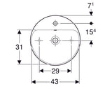 Pesuallas Geberit Variform Keratect 450x450x158 mm - KarelianStore