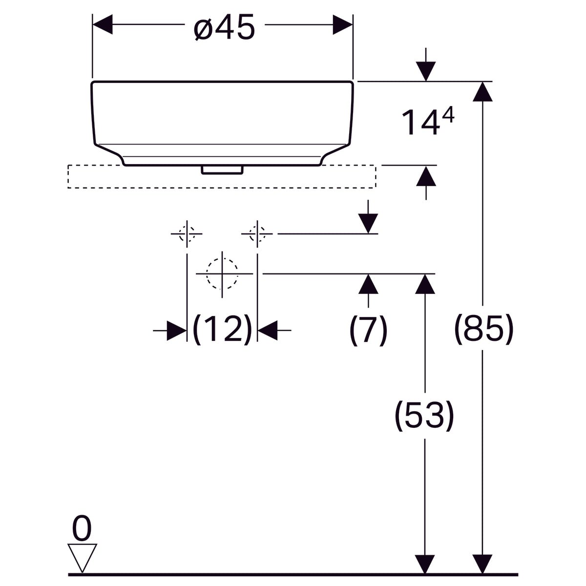 Pesuallas Geberit Variform Keratect 450x450x158 mm - KarelianStore