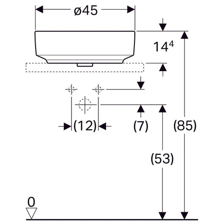 Pesuallas Geberit Variform Keratect 450x450x158 mm Ilman ylivuotoa - KarelianStore