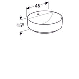 Pesuallas Geberit Variform Keratect 450x450x158 mm Ilman ylivuotoa - KarelianStore