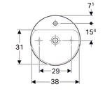 Pesuallas Geberit Variform Keratect 450x450x158 mm Ilman ylivuotoa - KarelianStore