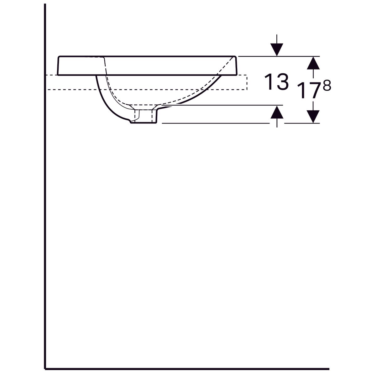 Pesuallas Geberit Variform Keratect 480x480x178 mm - KarelianStore