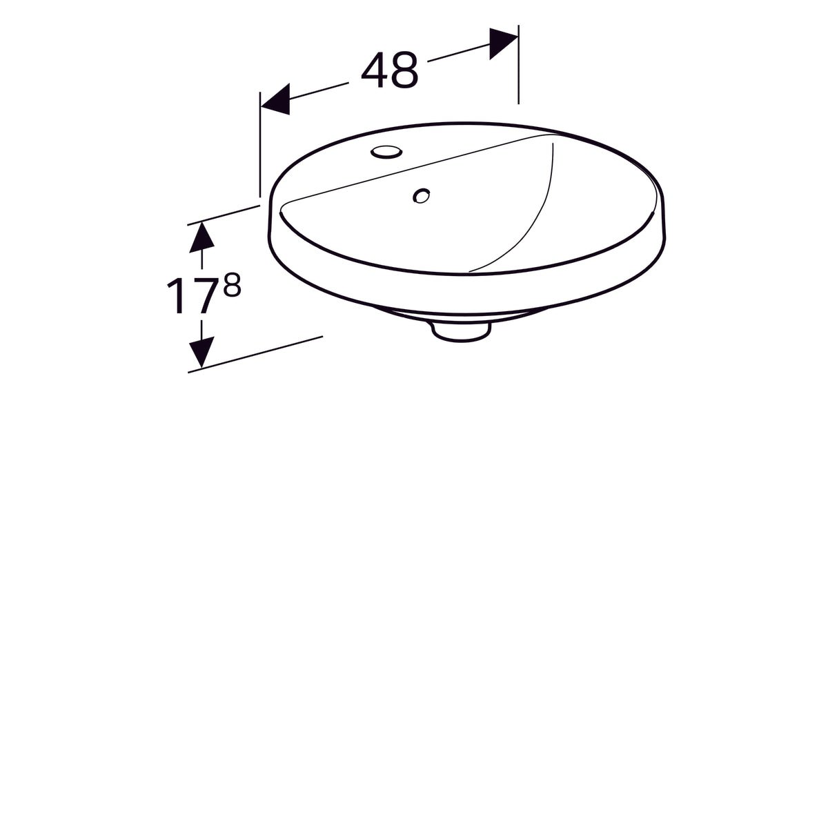 Pesuallas Geberit Variform Keratect 480x480x178 mm - KarelianStore