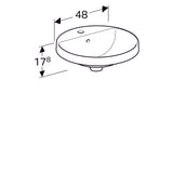 Pesuallas Geberit Variform Keratect 480x480x178 mm - KarelianStore