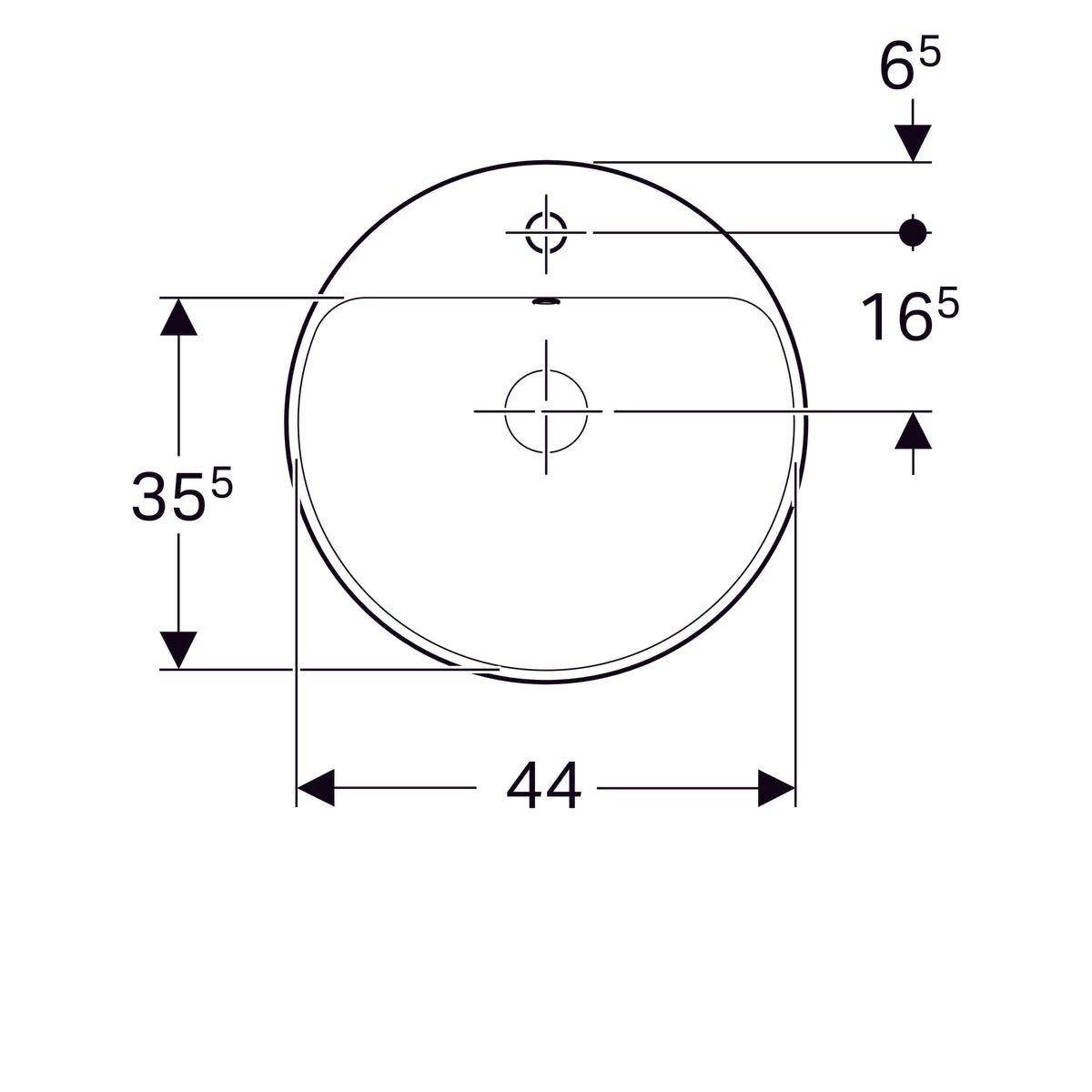 Pesuallas Geberit Variform Keratect 480x480x178 mm - KarelianStore