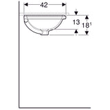 Pesuallas Geberit Variform Keratect 495x420x180 mm Tason Alle Ilman ylivuotoa - KarelianStore