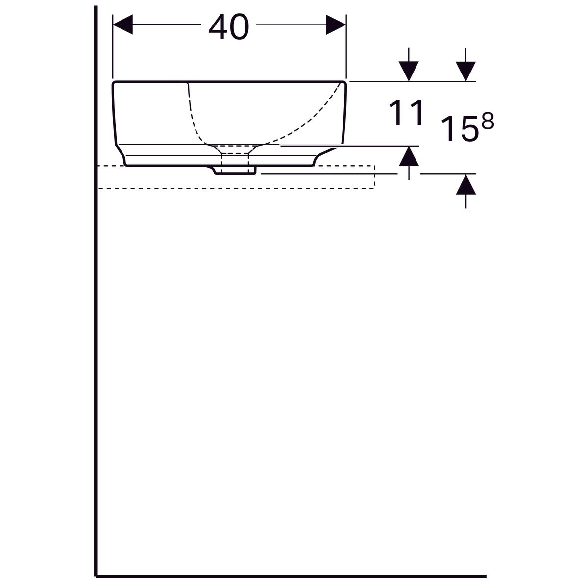 Pesuallas Geberit Variform Keratect 500x400x158 mm - KarelianStore