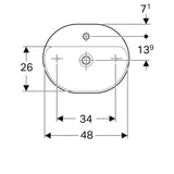 Pesuallas Geberit Variform Keratect 500x400x158 mm Ilman ylivuotoa - KarelianStore