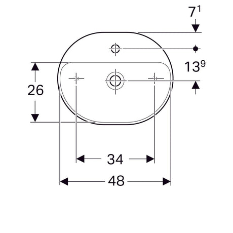 Pesuallas Geberit Variform Keratect 500x400x158 mm Ilman ylivuotoa - KarelianStore