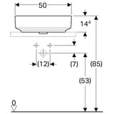 Pesuallas Geberit Variform Keratect 500x400x158 mm Ilman ylivuotoa - KarelianStore