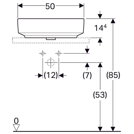 Pesuallas Geberit Variform Keratect 500x400x158 mm Ilman ylivuotoa - KarelianStore