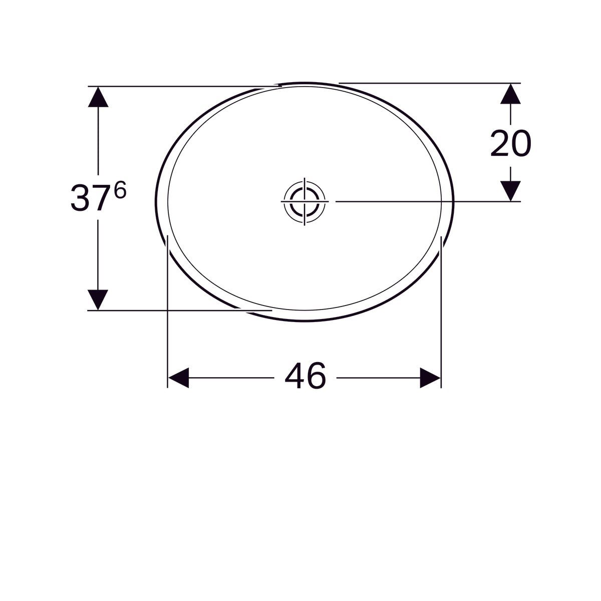 Pesuallas Geberit Variform Keratect 500x400x178 mm Ilman ylivuotoa - KarelianStore