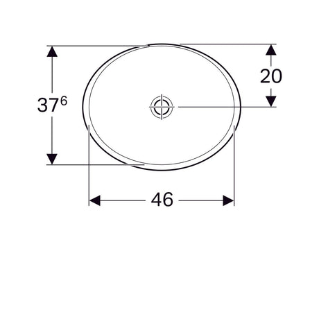 Pesuallas Geberit Variform Keratect 500x400x178 mm Ilman ylivuotoa - KarelianStore