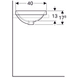 Pesuallas Geberit Variform Keratect 500x400x178 mm Ilman ylivuotoa - KarelianStore
