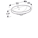 Pesuallas Geberit Variform Keratect 500x450x178 mm - KarelianStore