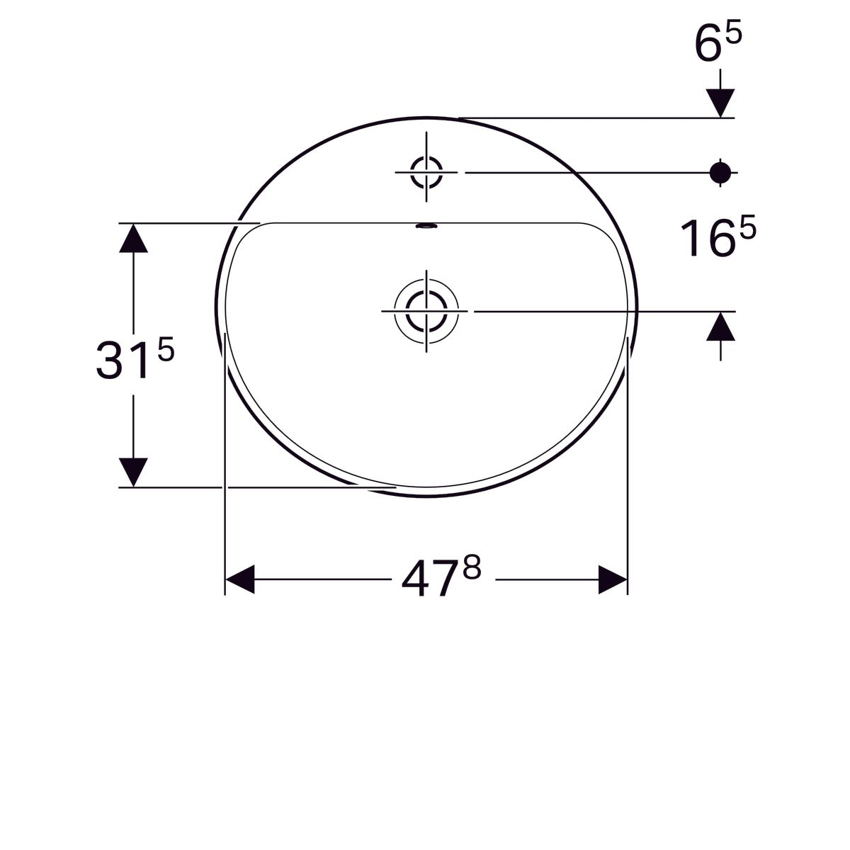 Pesuallas Geberit Variform Keratect 500x450x178 mm - KarelianStore
